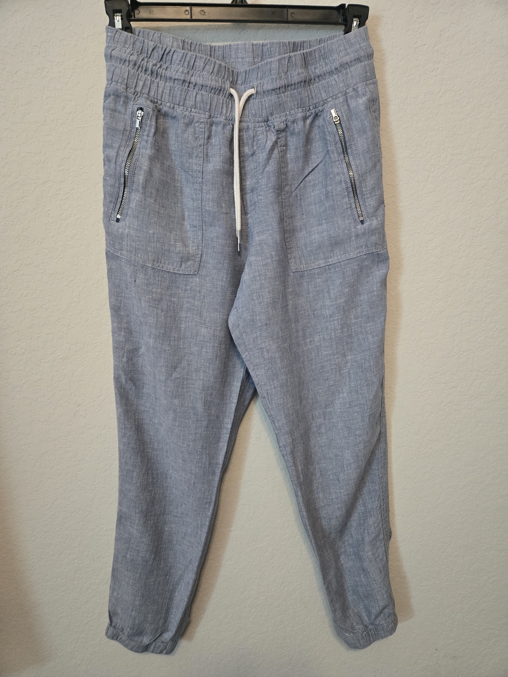 Athleta Light Steel Blue Drawstring Jogger Pants